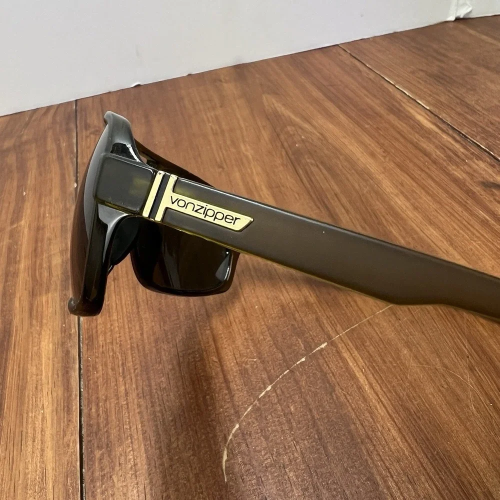 VonZipper Battlestations DECCO Olive Green Sunglasses Black Lenses Unisex